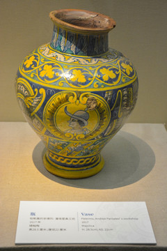 意大利古代工坊瓶 锡釉陶