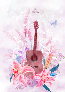 花与吉他