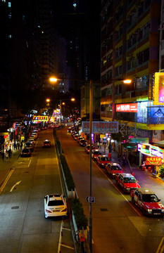 香港街景夜景