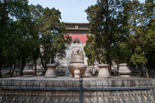 北京明十三陵 定陵石供桌