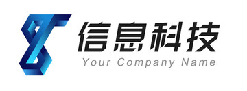 ST TS字母科技感logo