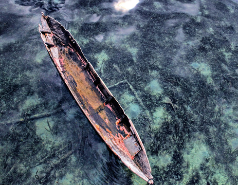 马尔代夫 海洋小船