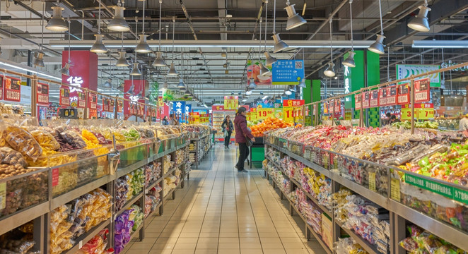 超市内景 超市食品区