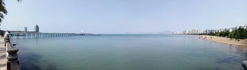 三亚湾海边风景全景