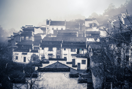 烟雨江南 婺源篁岭风光
