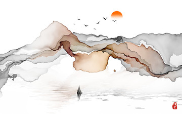 水墨画 水墨挂画