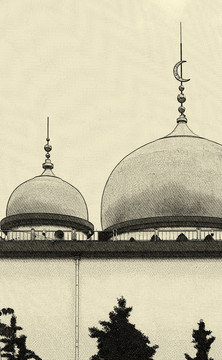 清真寺 绘画 素描