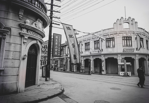 民国老上海建筑街景