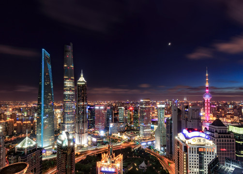 上海城市风光之陆家嘴夜景