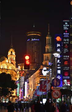 上海南京东路夜景图片