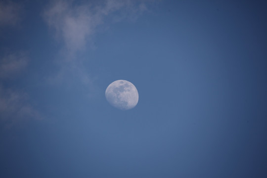 月亮 月球 月 天空 蓝色