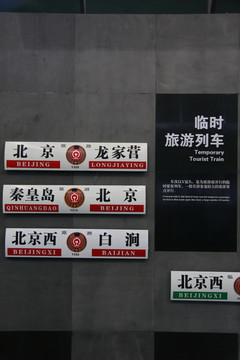临时时旅旅游列车车牌