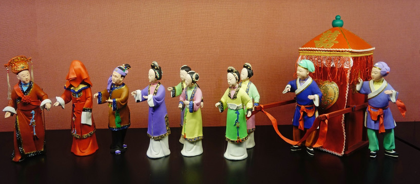 陶瓷雕塑潮汕传统民俗 婚礼进门