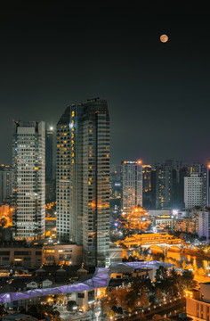 廊桥夜色