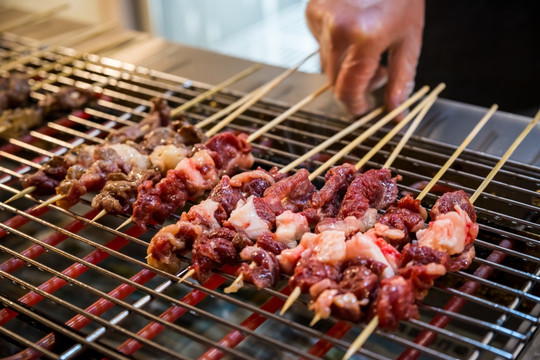 电烤牛肉串