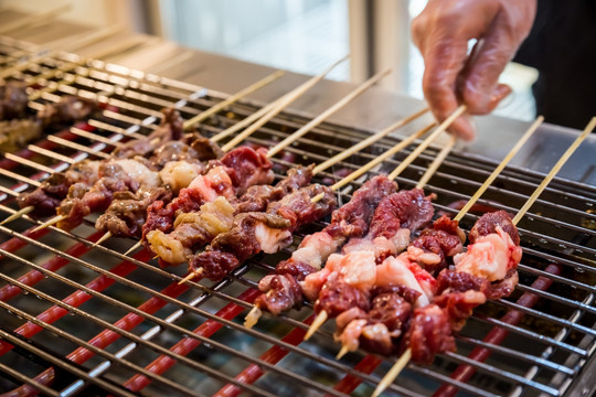 电烤牛肉串