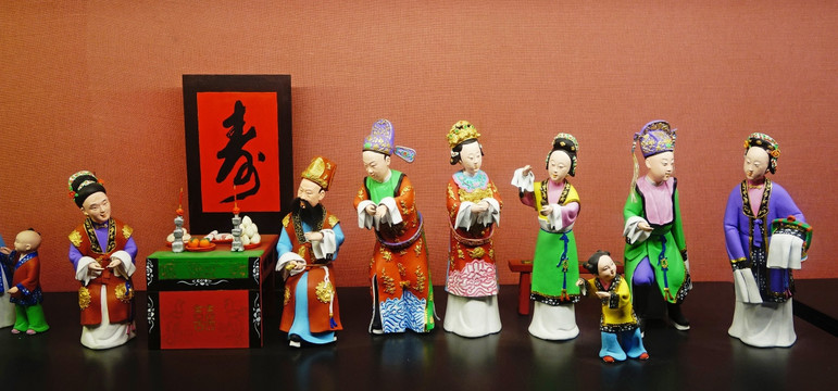 陶瓷雕塑潮汕传统民俗 寿礼庆寿
