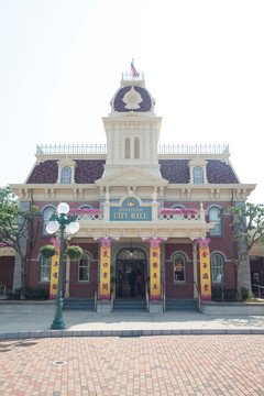 迪士尼乐园美国小镇建筑