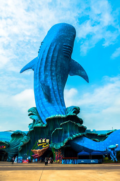 鲸鲨 鲸鲨馆 鲸鲨雕塑