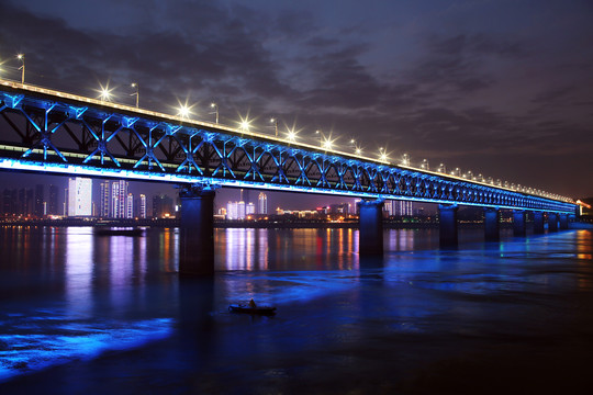 武汉长江大桥 夜景