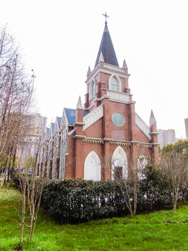 上海宗教教堂天主教摄影图
