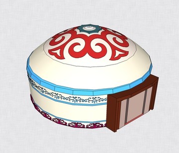 sketchup模型蒙古包