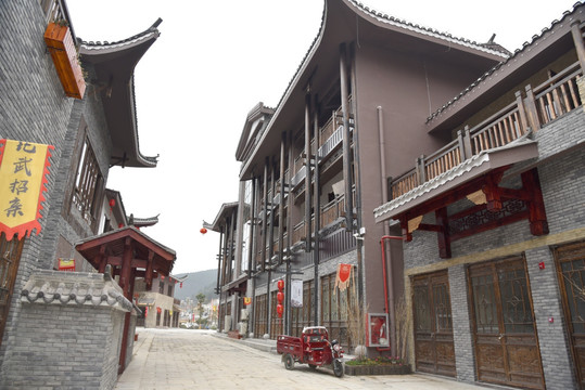 古城墙 客栈 楼梯护栏 古酒楼