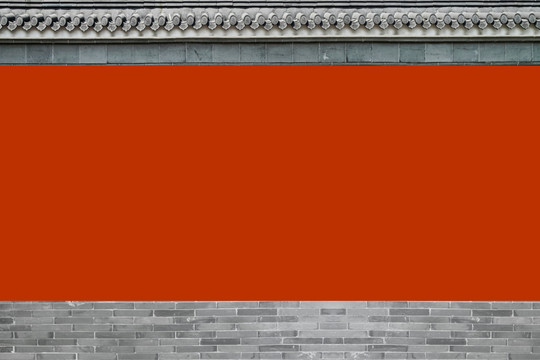古建筑红色围墙 大画幅