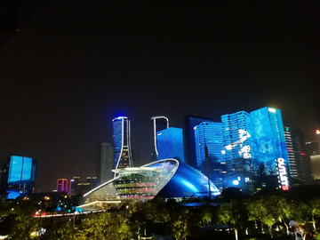 杭州钱江新城夜景 杭州夜景