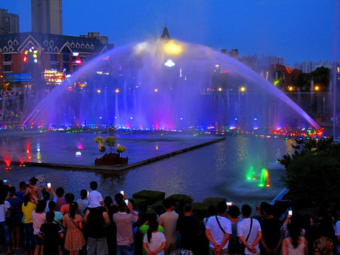 哈尔滨群力音乐谷喷泉