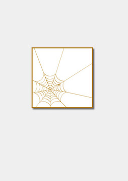 新中式极简蜘蛛网装饰画设计