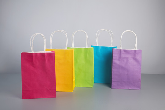 彩色购物纸袋