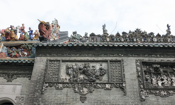 陈家祠 墙雕 岭南建筑