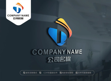 TD字母LOGO设计 DT标志