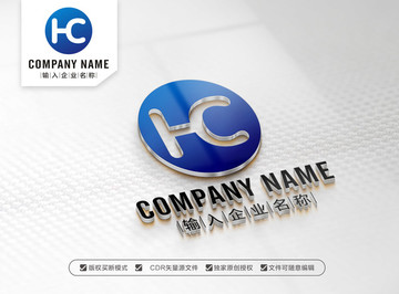 HC字母LOGO设计 CH标志