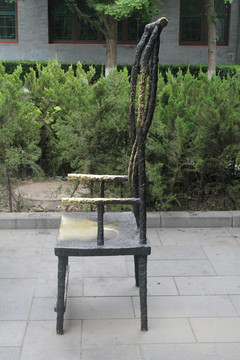 铜铜雕长背椅子