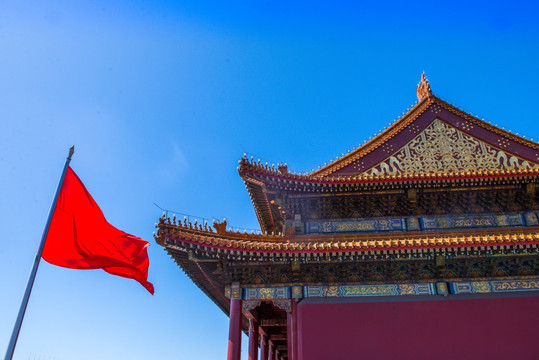 天安门城楼上