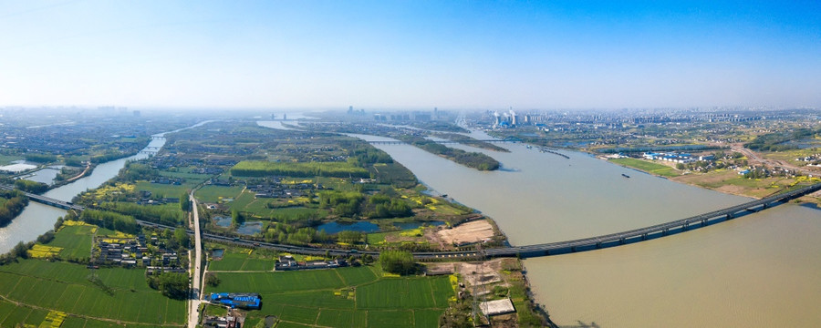 京杭大运河扬州段航拍