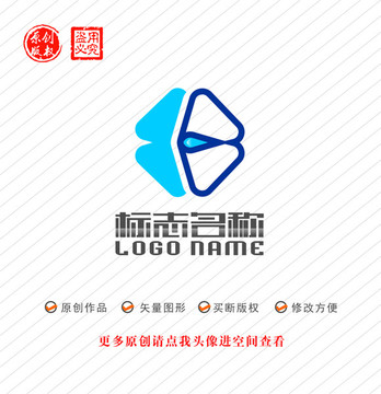 KB字母BK标志科技logo