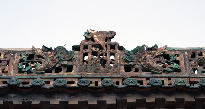 六龙壁脊饰 蒲城文庙