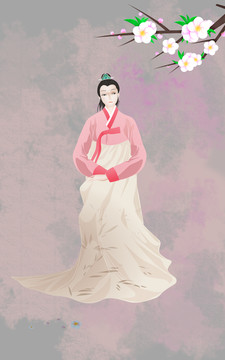 现代唯美古风美女图