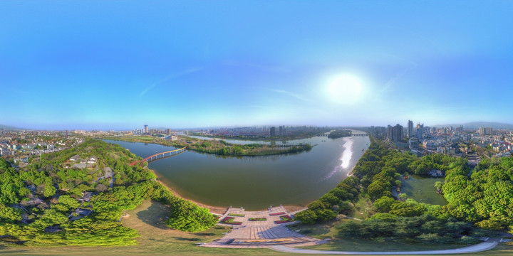 金华婺州公园720全景素材图