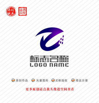 ZY字母YZC标志科技logo