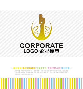 瑜伽会所logo 人体健美