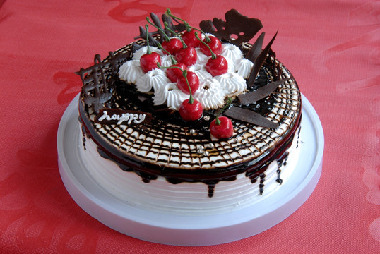 生日蛋糕 巧克力大樱桃