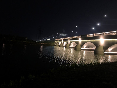 古镇湿地公园灯光公园