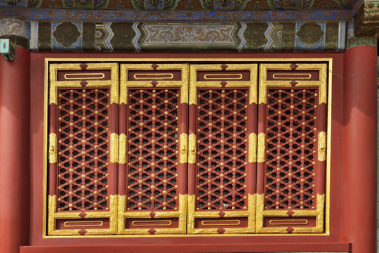 颐和园特色门 中式门