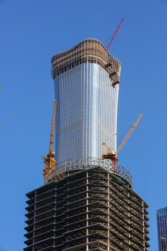 建筑工地 塔吊 在建建筑