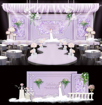 婚礼设计 紫色婚礼 韩式婚礼