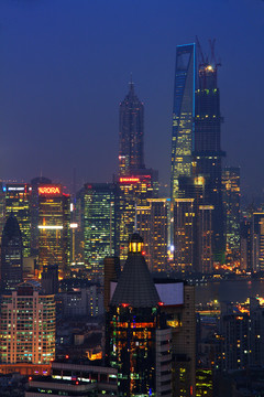 上海城市建筑风光夜景